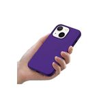 Iphone 14 Uyumlu Menekşe Mor Silikon Kılıf Leke Tutmaz Içi Süet Silinebilir Kamera Yükseltili Kapak