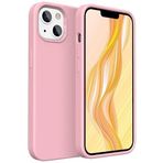 Iphone 14 Uyumlu Pembe Silikon Kılıf Leke Tutmaz Içi Süet Silinebilir Kamera Çıkıntılı Kapak