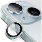iPhone 15-15 Plus ile Uyumlu Temperli Cam Kamera Lens Koruyucu Alüminyum Alaşım Çerçeveli ve 9h
