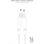 iPhone 15 16 Pro Promax Uyumlu Modelleriyle Uyumlu Kablolu Set 35W Pd Akıllı Çip Hızlı Şarj Aleti - 30W Beyaz
