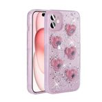 iPhone 15 İle Uyumlu Kılıf Airbagli Simli Arka Yüzey Işıltı Silikon Kapak 31798 Pembe