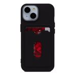 iPhone 15 İle Uyumlu Kılıf Dora Kartlıklı Silikon Kapak 30066 Siyah