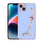 iPhone 15 İle Uyumlu Kılıf El Tutamaçlı Kamera Korumalı Taka Silikon Kapak 30134 Mor
