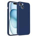 iPhone 15 İle Uyumlu Kılıf Kamera Korumalı Kartlık Hazneli Vitra Kapak 37021 Lacivert