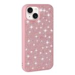 iPhone 15 İle Uyumlu Kılıf Parlak Taşlı Tasarım Pırlanta Kapak 30657 Pembe