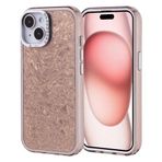 iPhone 15 İle Uyumlu Kılıf Taşlı Tasarımlı Kapi Kapak 36874 Gold