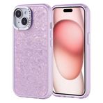 iPhone 15 İle Uyumlu Kılıf Taşlı Tasarımlı Kapi Kapak 36874 Lila