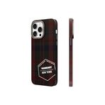 iPhone 15 İle Uyumlu Pro Kılıf Ekose Desenli Youngkit Gezhi Serisi Kapak Kırmızı