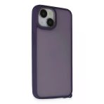 İphone 15 Kılıf Elegant Kapak - Derin Mor