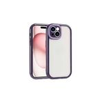 iPhone 15 Kılıf Kamera Korumalı Renkli Kenar ve Çerçeve Tasarımlı Zore Vitamin Kapak-Derin Mor