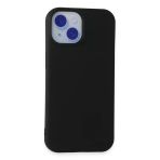 İphone 15 Kılıf Nano İçi Kadife Silikon - Siyah