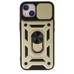 İphone 15 Kılıf Pars Lens Yüzüklü Silikon - Gold