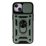 İphone 15 Kılıf Pars Lens Yüzüklü Silikon - Yeşil