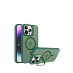 İphone 15 Metal Bracket Magsafe Yeşil Mat Plastik Kılıf