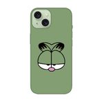 iPhone 15 Plus Garfield Yeşil Telefon Kılıfı