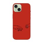 iPhone 15 Plus Hand And Paw Kırmızı Telefon Kılıfı