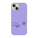 iPhone 15 Plus Hand And Paw Lila Telefon Kılıfı