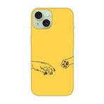 iPhone 15 Plus Hand And Paw Sarı Telefon Kılıfı