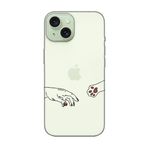 iPhone 15 Plus Hand And Paw Şeffaf Telefon Kılıfı