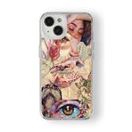 iPhone 15 Plus ile Uyumlu Angel Tasarım Baskılı Şeffaf Kılıf