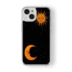 iPhone 15 Plus ile Uyumlu Celestial Harmony Tasarım Baskılı Şeffaf Kılıf