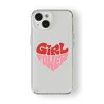 iPhone 15 Plus ile Uyumlu Girl Power Tasarım Baskılı Şeffaf Kılıf