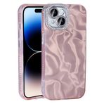 iPhone 15 Plus İle Uyumlu Kılıf Airbagli Parlak Taş Detay Tasarımlı Esila Kapak 32927 Pembe