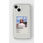 Iphone 15 Plus ile Uyumlu Lana Del Rey Minimalist Poster Tasarım Baskılı Şeffaf Kılıf