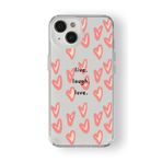 iPhone 15 Plus ile Uyumlu Live Laugh Love Tasarım Baskılı Şeffaf Kılıf