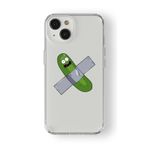 Iphone 15 Plus ile Uyumlu Pickle Rick Tasarım Baskılı Şeffaf Kılıf