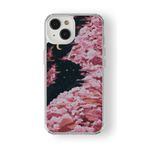 iPhone 15 Plus ile Uyumlu Red Clouds Tasarım Baskılı Şeffaf Kılıf