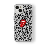 iPhone 15 Plus ile Uyumlu Rolling Stones Tasarım Baskılı Şeffaf Kılıf