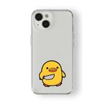 iPhone 15 Plus ile Uyumlu Sevimli Civciv Tasarım Baskılı Şeffaf Kılıf