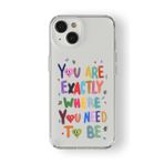 iPhone 15 Plus ile Uyumlu Where You Tasarım Baskılı Şeffaf Kılıf