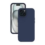 iPhone 15 Plus Kılıf Kamera Korumalı Silikon Rubber Arka Kapak Lacivert
