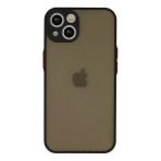 İphone 15 Plus Kılıf Montreal Silikon Kapak - Siyah-(5796)