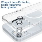 İphone 15 Plus Mavi Kamera Lens Koruyucu Kolay Uygulama Aparatlı