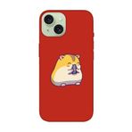 iPhone 15 Plus Sevimli Hamster Kırmızı Telefon Kılıfı