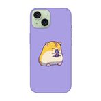 iPhone 15 Plus Sevimli Hamster Lila Telefon Kılıfı