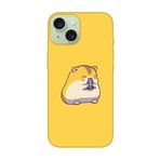 iPhone 15 Plus Sevimli Hamster Sarı Telefon Kılıfı