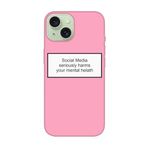 iPhone 15 Plus Social Media Pembe Telefon Kılıfı