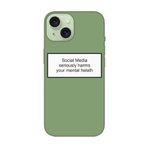 iPhone 15 Plus Social Media Yeşil Telefon Kılıfı
