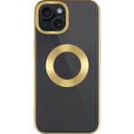 iPhone 15 Plus Uyumlu Tek Kamera Çerçeveli Logo Gösteren Zore Omega Kılıf-Lila