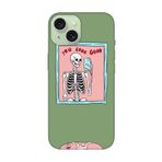 iPhone 15 Plus You Look Good İskelet Yeşil Telefon Kılıfı