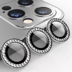 İphone 15 Pro / 15 Pro Max Taşlı Metal Kamera Lens Koruyucu Set