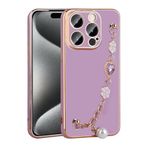 iPhone 15 Pro İle Uyumlu Kılıf El Tutamaçlı Kamera Korumalı Taka Silikon Kapak 30133 Mor