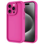 iPhone 15 Pro İle Uyumlu Kılıf Kamera Korumalı Ananas Kapak 31849 Pembe Koyu