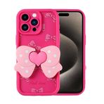 iPhone 15 Pro İle Uyumlu Kılıf Kamera Korumalı Figür Tasarımlı Kapya Kapak 32515 Pembe Koyu