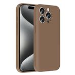 iPhone 15 Pro İle Uyumlu Kılıf Kamera Korumalı Kartlık Hazneli Vitra Kapak 37023 Kahverengi