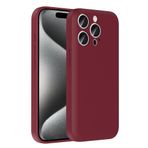 iPhone 15 Pro İle Uyumlu Kılıf Kamera Korumalı Kartlık Hazneli Vitra Kapak 37023 Mürdüm
